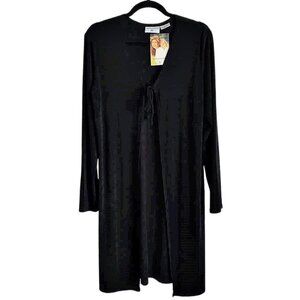 NWT KMart Kathy Ireland Long Tie-Front Nylon Spandex Cover Up